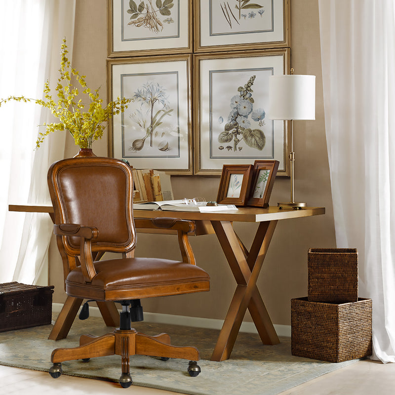 KERRI Vintage Faux Leather Executive Chair