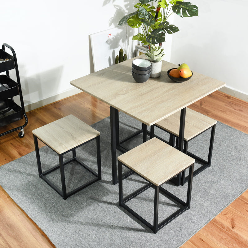 MAGALLANES 5-Piece Industrial Wooden Dining Set