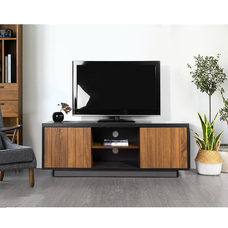Retro TV Stand, TV Console, Mid-Century Modern Entertainment Center with Storage for Flat Screen TV Cable Box MERINO