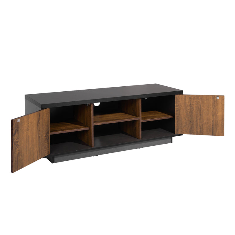 Retro TV Stand, TV Console, Mid-Century Modern Entertainment Center with Storage for Flat Screen TV Cable Box MERINO
