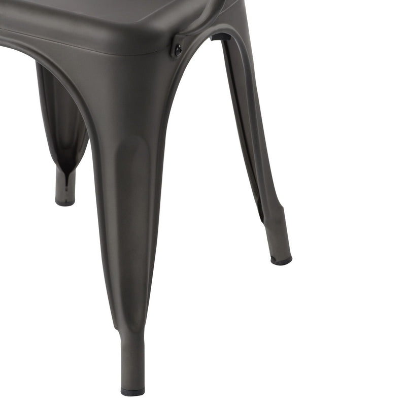 MOSAN Industrial Metal Dining Chairs