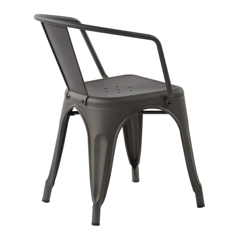 MOSAN Industrial Metal Dining Chairs