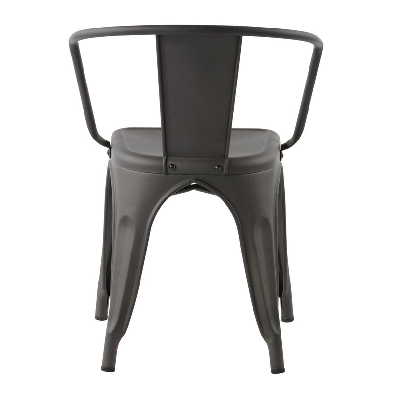 MOSAN Industrial Metal Dining Chairs