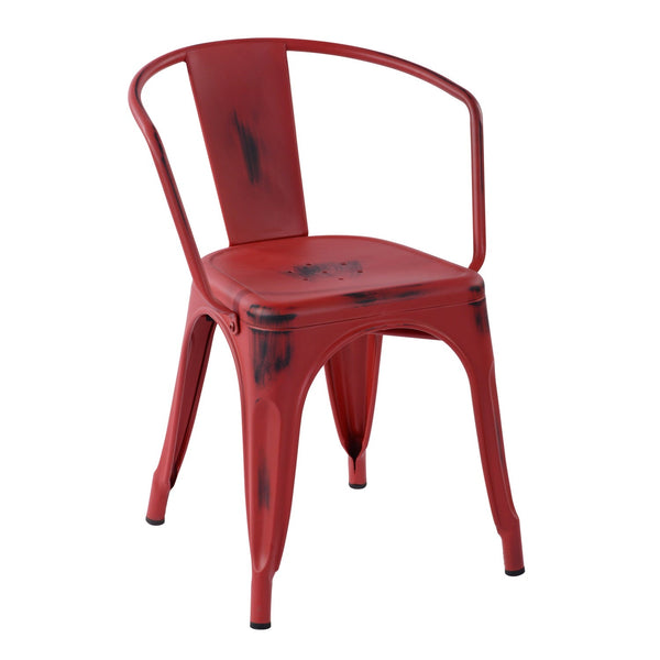 MOSAN Industrial Metal Dining Chairs