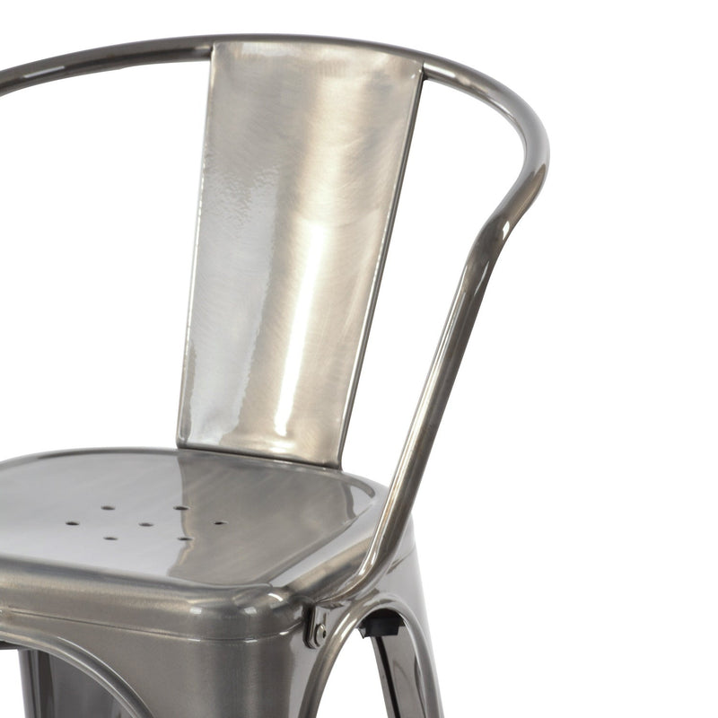 MOSAN Industrial Metal Dining Chairs