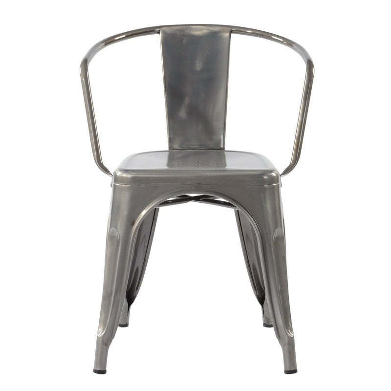 MOSAN Industrial Metal Dining Chairs