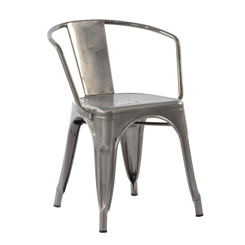 MOSAN Industrial Metal Dining Chairs