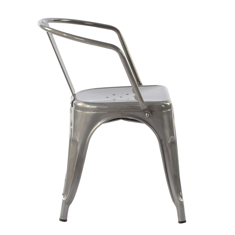 MOSAN Industrial Metal Dining Chairs