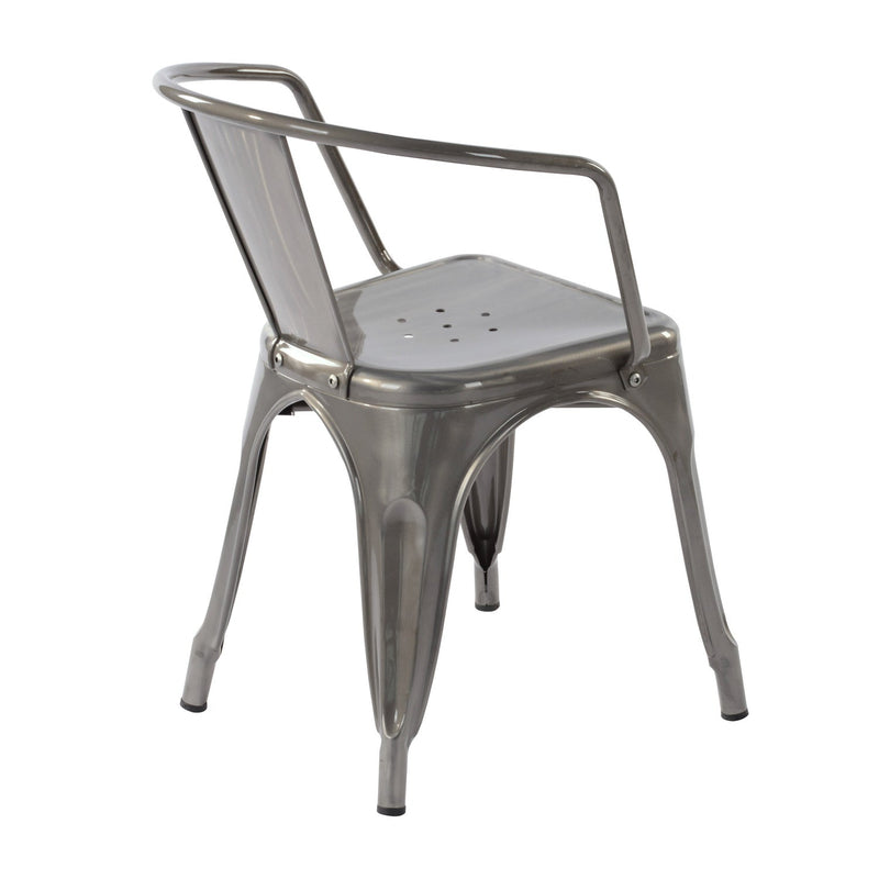 MOSAN Industrial Metal Dining Chairs