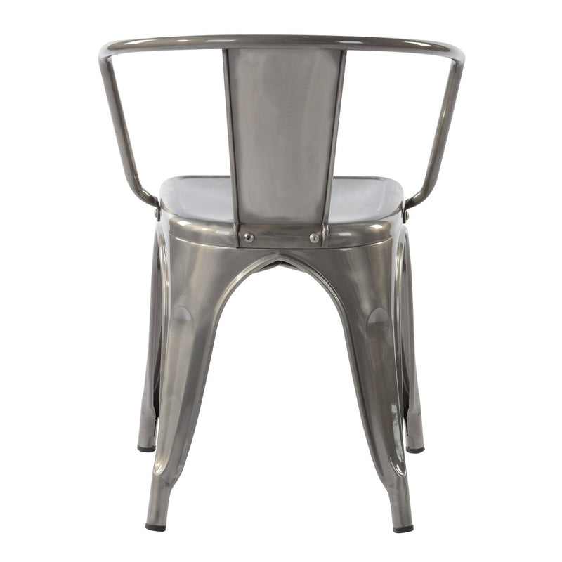 MOSAN Industrial Metal Dining Chairs