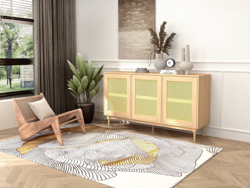 59.1' Wide Solid Wood Sideboard