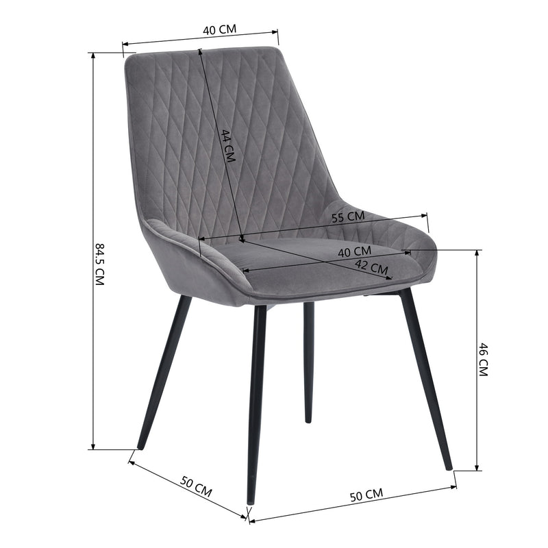 RABIOT Velvet Upholstered Dining Chair in Dining Room