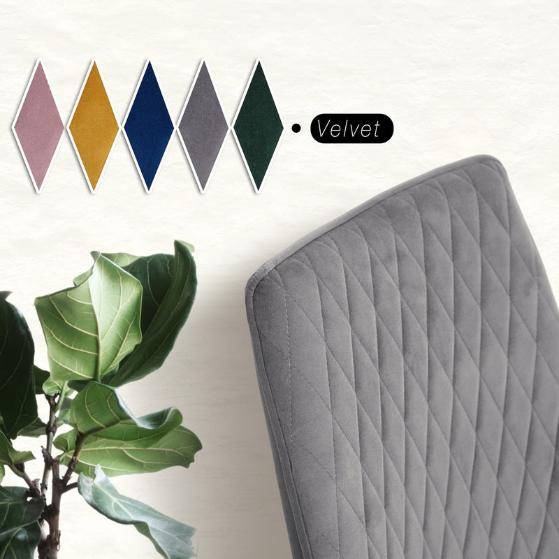 RABIOT Velvet Upholstered Dining Chair in Dining Room