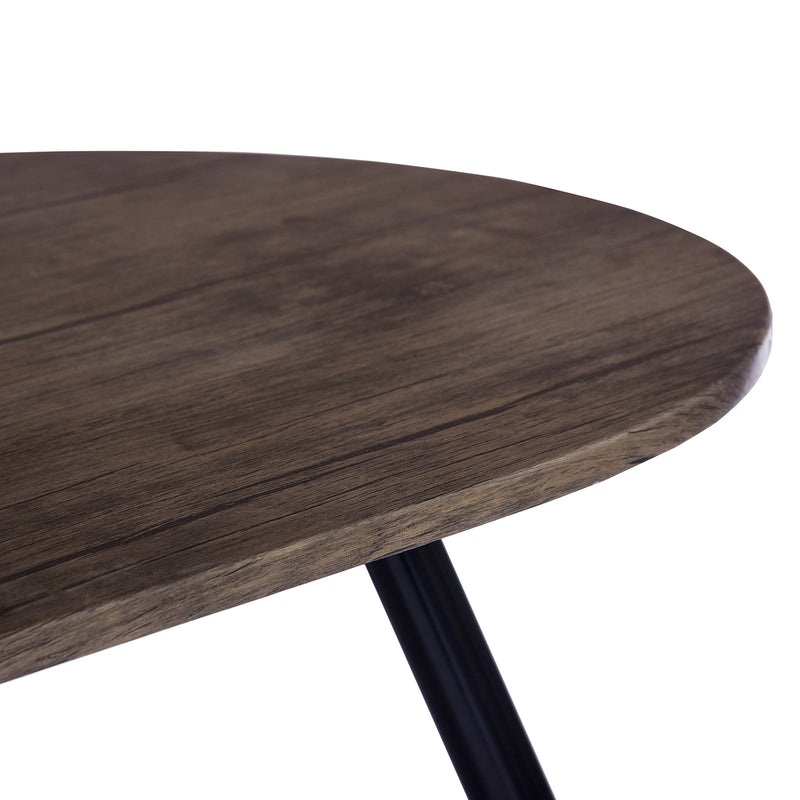 RIXO TABLE HM Tray Table with Storage Shelf Metal Base End Table