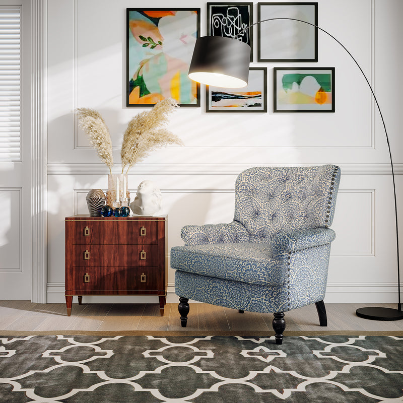 ROGERS Upholstered Wingback chair 33" Wide