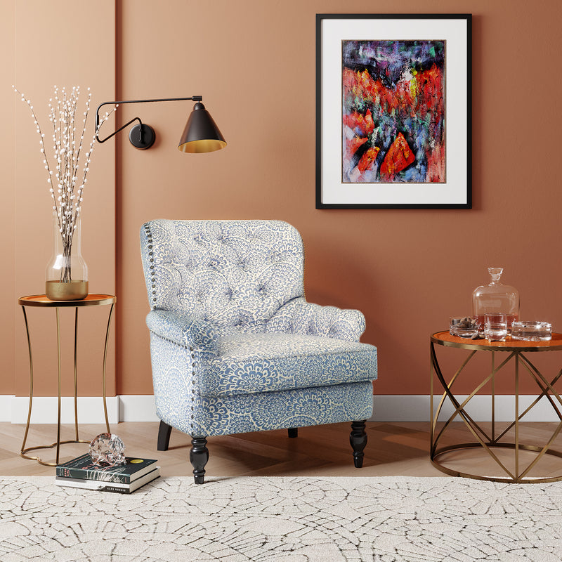ROGERS Upholstered Wingback chair 33" Wide
