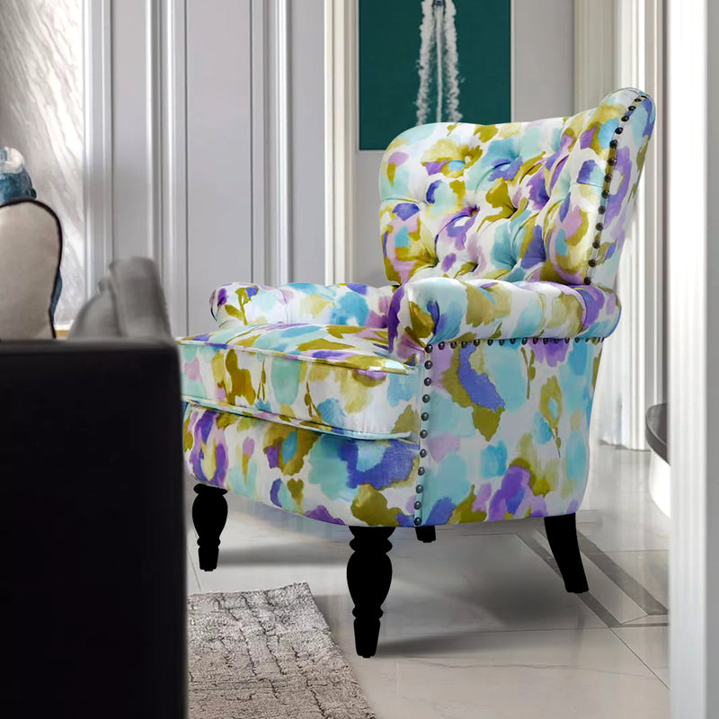 ROGERS Upholstered Wingback chair 33" Wide