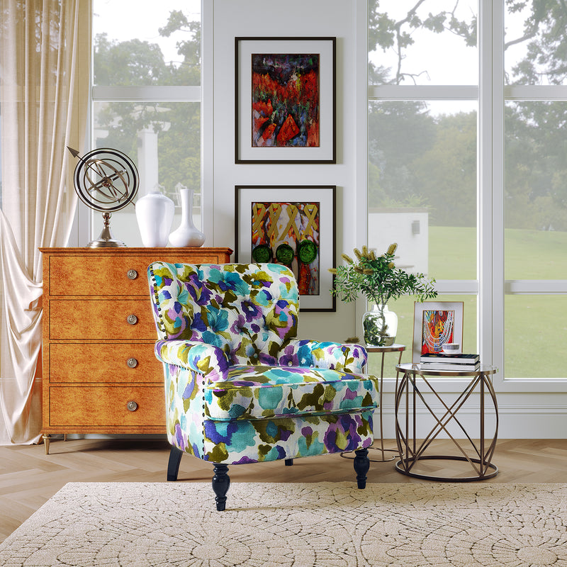 ROGERS Upholstered Wingback chair 33" Wide