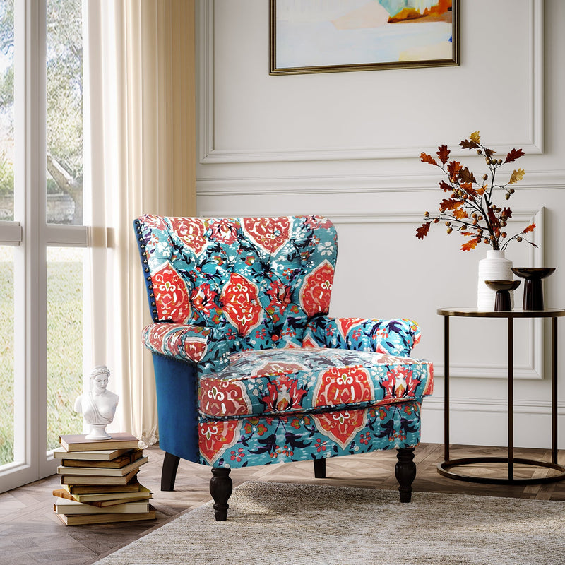 ROGERS Upholstered Wingback chair 33" Wide