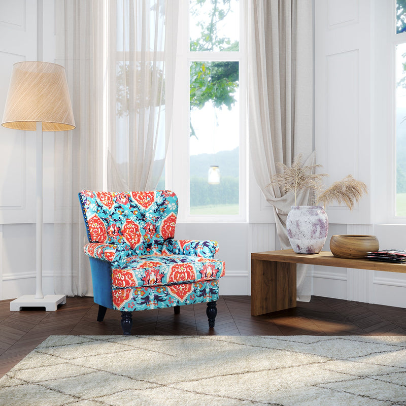 ROGERS Upholstered Wingback chair 33" Wide