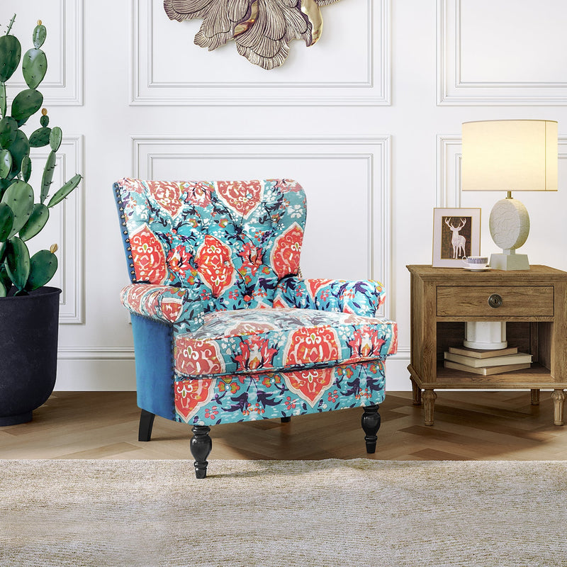 ROGERS Upholstered Wingback chair 33" Wide