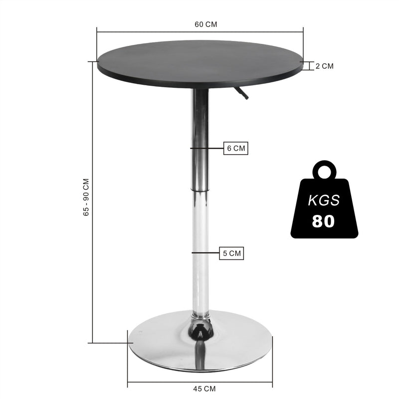 Counter Bar Height 23.6'' to 35.4'' Adjustable Pedestal Dining Table