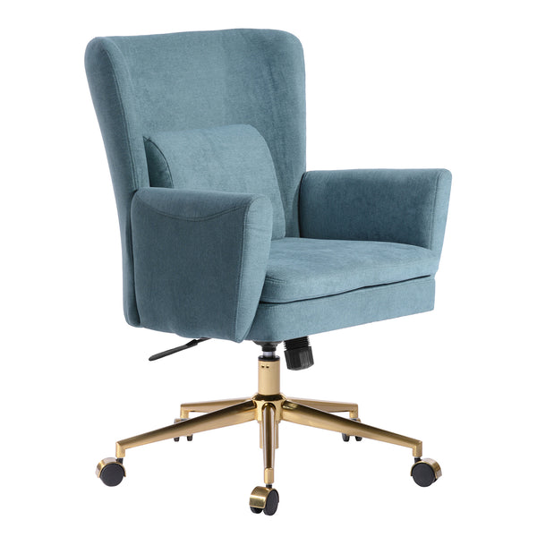 SANGALI Brandle Glam Upholstery Executive Chair With reversible Cushion gold leg