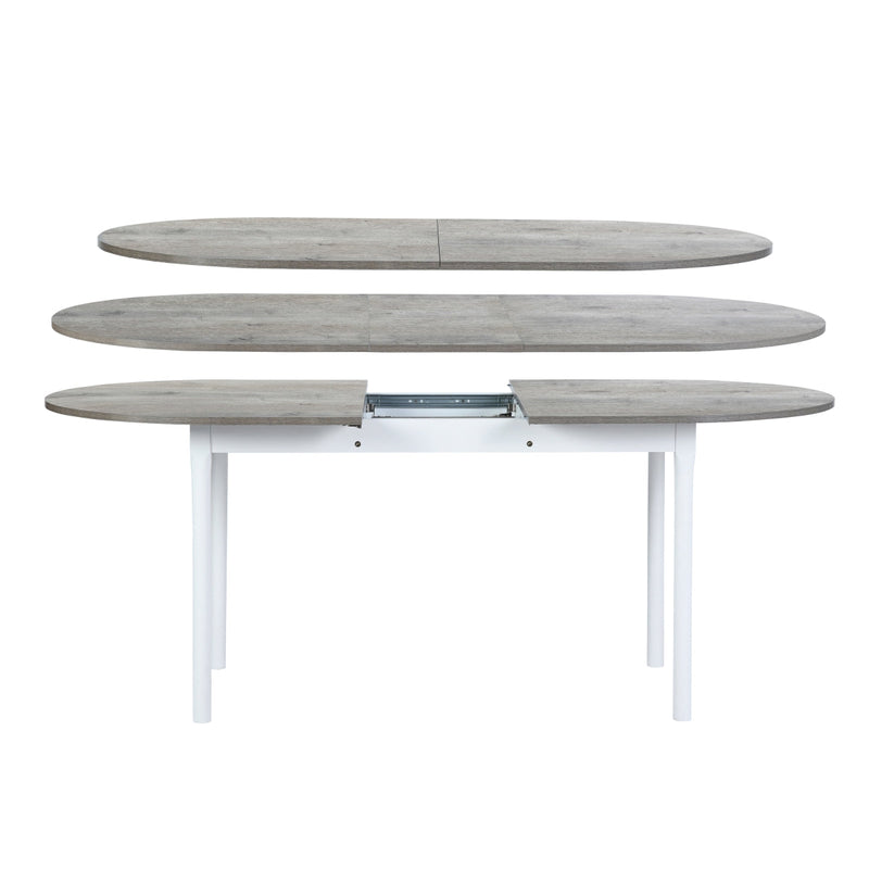 STOGER 63''-78.7'' Extendable Dinning Table for 4-6, with Solid Wood Legs