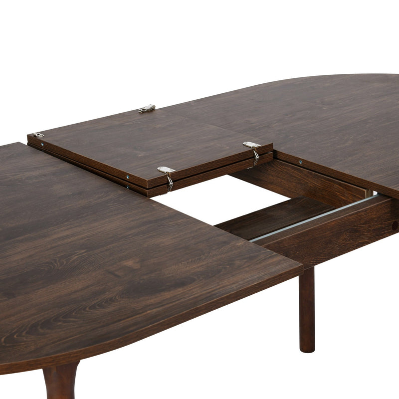 STOGER 63''-78.7'' Extendable Dinning Table for 4-6, with Solid Wood Legs