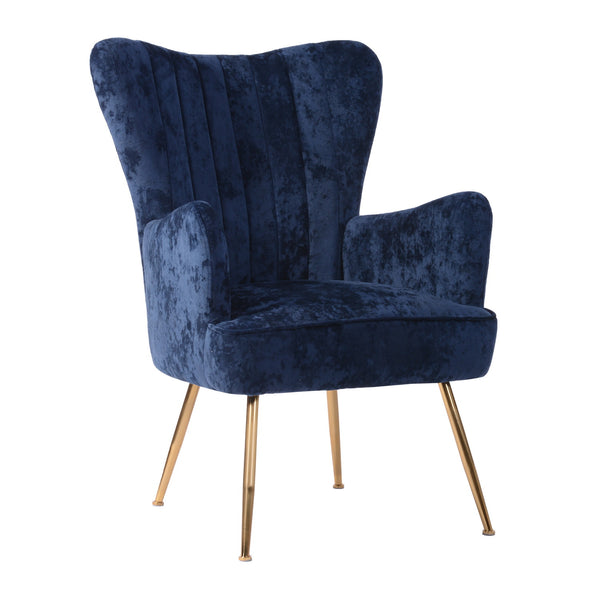 27.2'' Wide Velvet Upholstered Wingback Chair