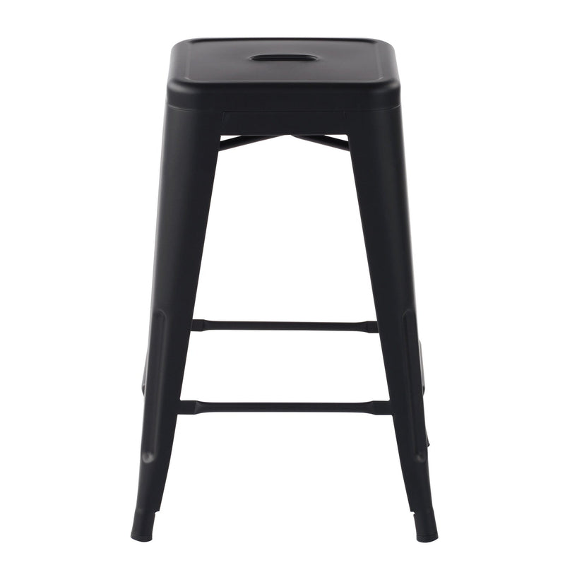 ZOLNES 24 Inch Backless Metal Counter Stools