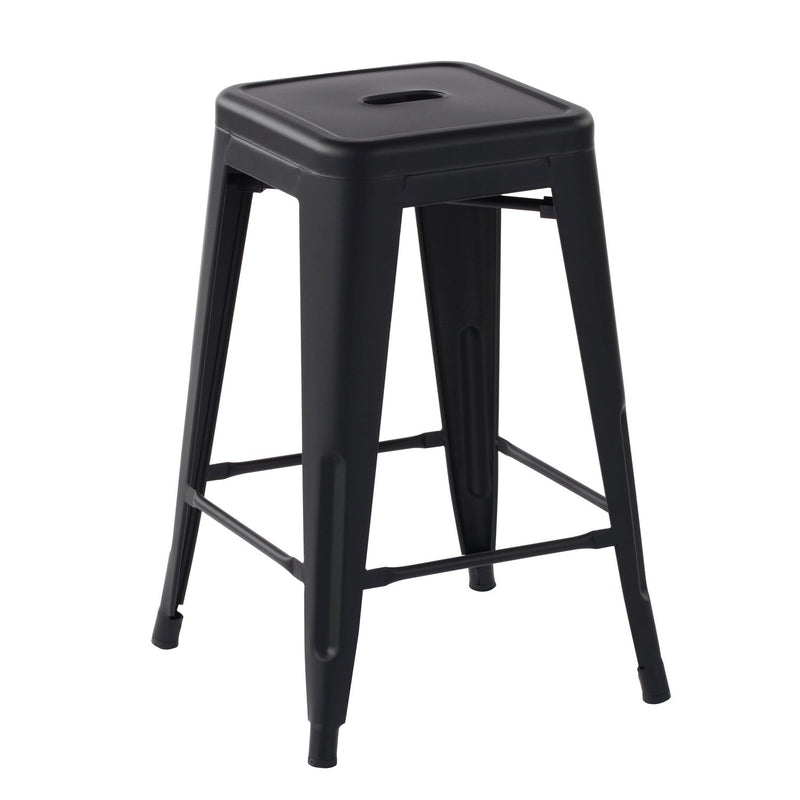 ZOLNES 24 Inch Backless Metal Counter Stools