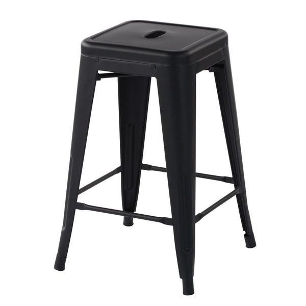 ZOLNES 2-Piece 24 Inch Backless Metal Counter Stools