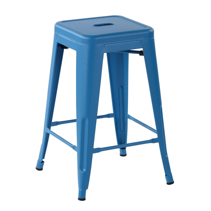 ZOLNES 24 Inch Backless Metal Counter Stools