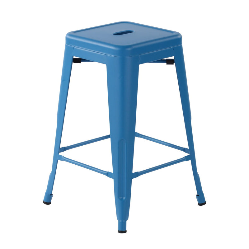 ZOLNES 24 Inch Backless Metal Counter Stools