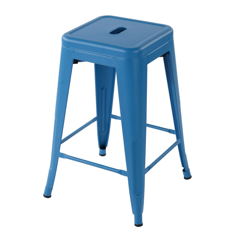 ZOLNES 24 Inch Backless Metal Counter Stools