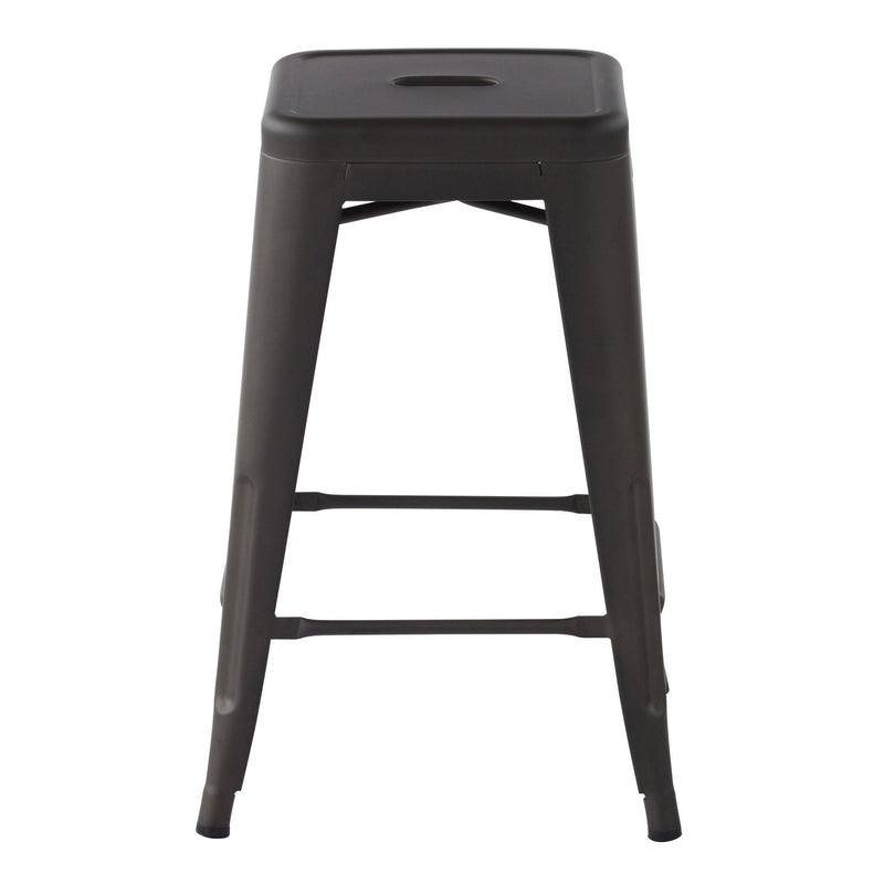 ZOLNES 24 Inch Backless Metal Counter Stools