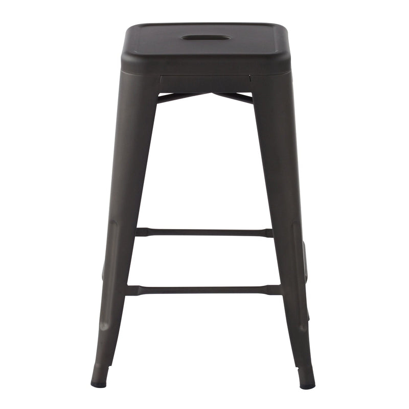 ZOLNES 24 Inch Backless Metal Counter Stools