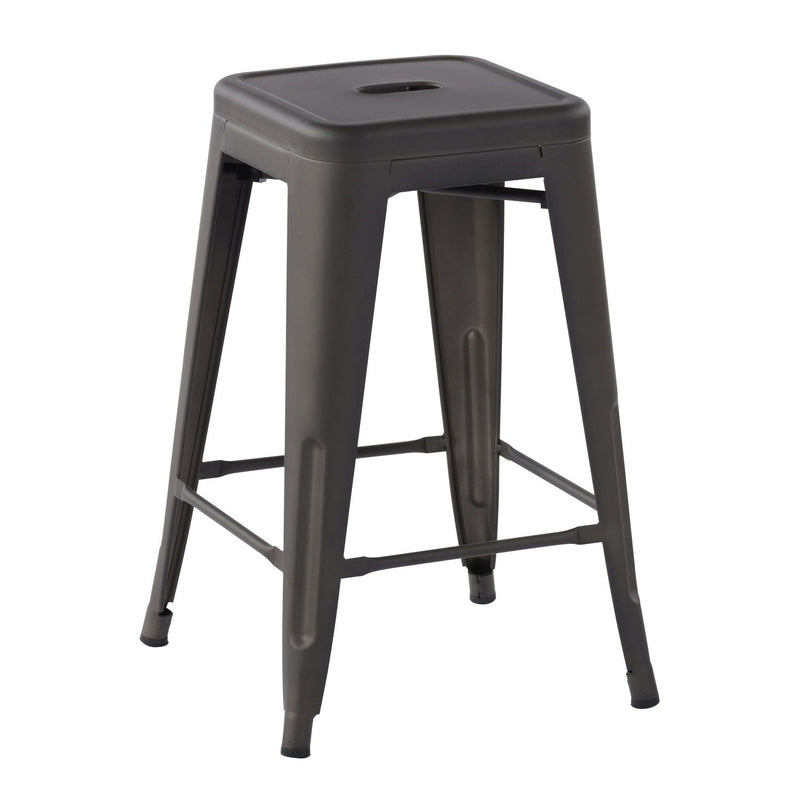 ZOLNES 24 Inch Backless Metal Counter Stools