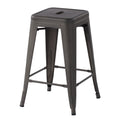 ZOLNES 24 Inch Backless Metal Counter Stools