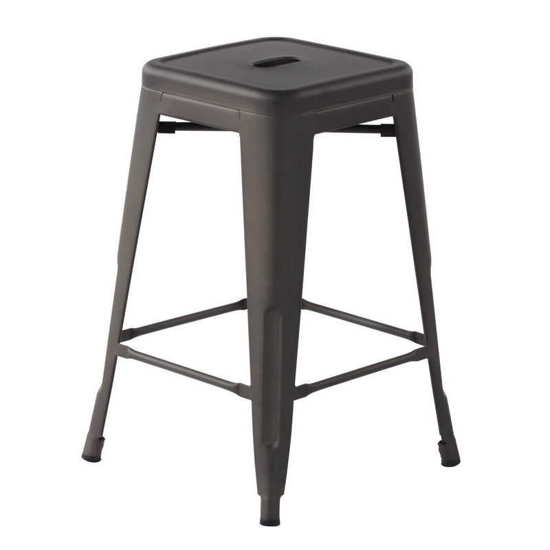 ZOLNES 24 Inch Backless Metal Counter Stools