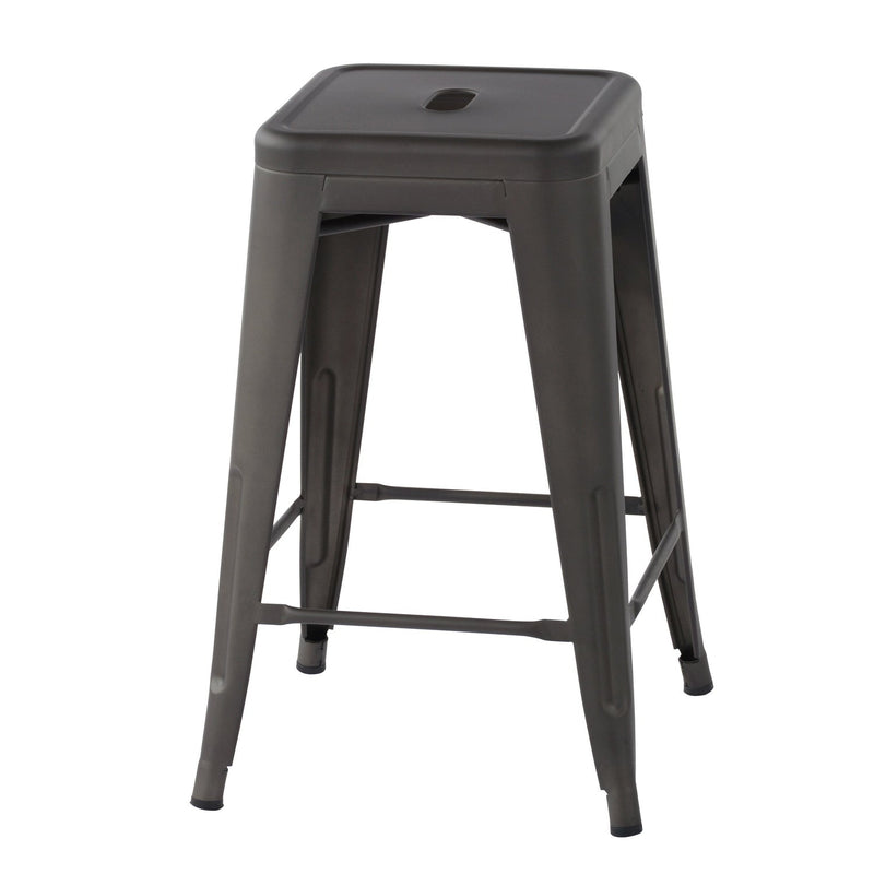 ZOLNES 24 Inch Backless Metal Counter Stools