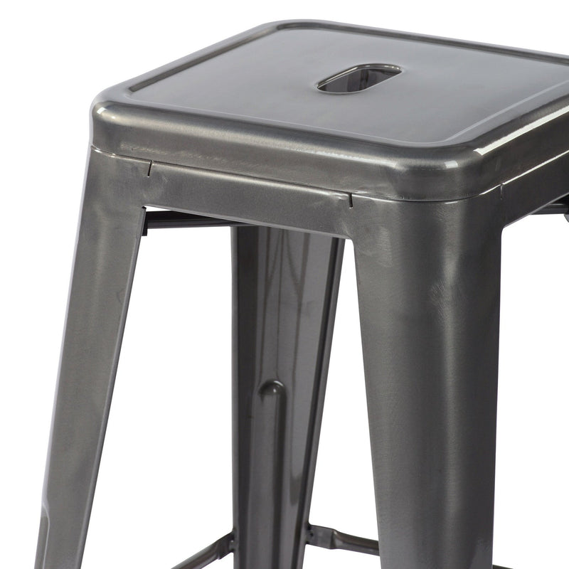 ZOLNES 24 Inch Backless Metal Counter Stools