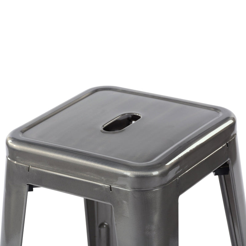 ZOLNES 24 Inch Backless Metal Counter Stools