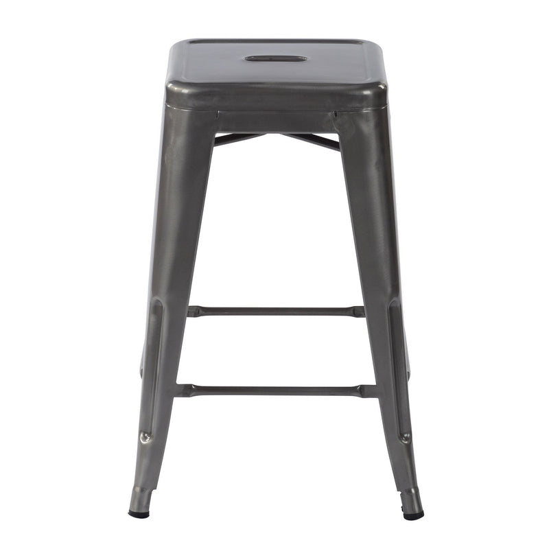 ZOLNES 24 Inch Backless Metal Counter Stools