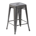 ZOLNES 24 Inch Backless Metal Counter Stools