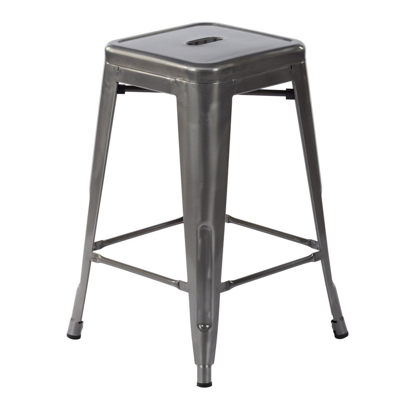 ZOLNES 24 Inch Backless Metal Counter Stools