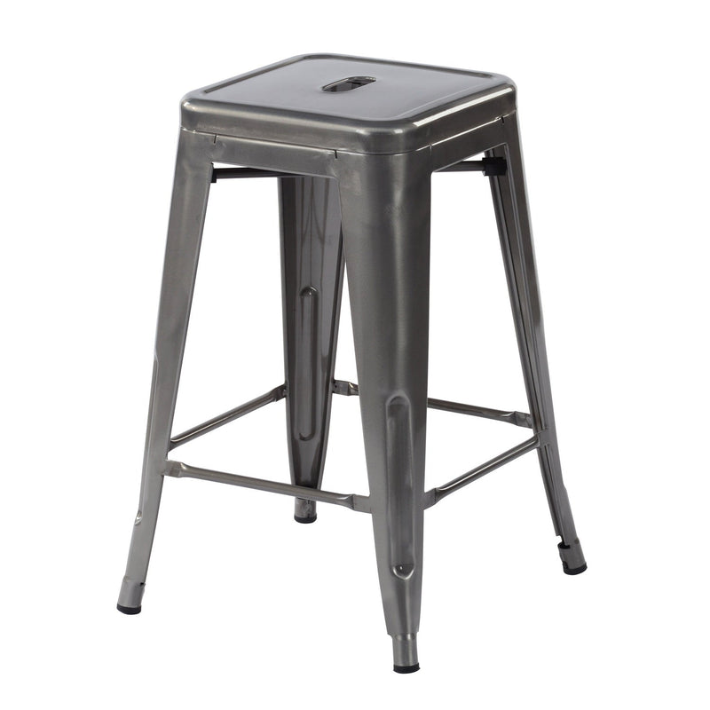 ZOLNES 24 Inch Backless Metal Counter Stools