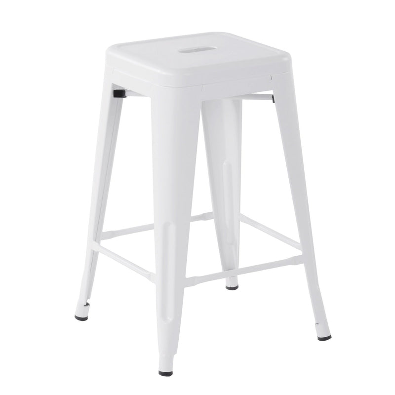 ZOLNES 24 Inch Backless Metal Counter Stools