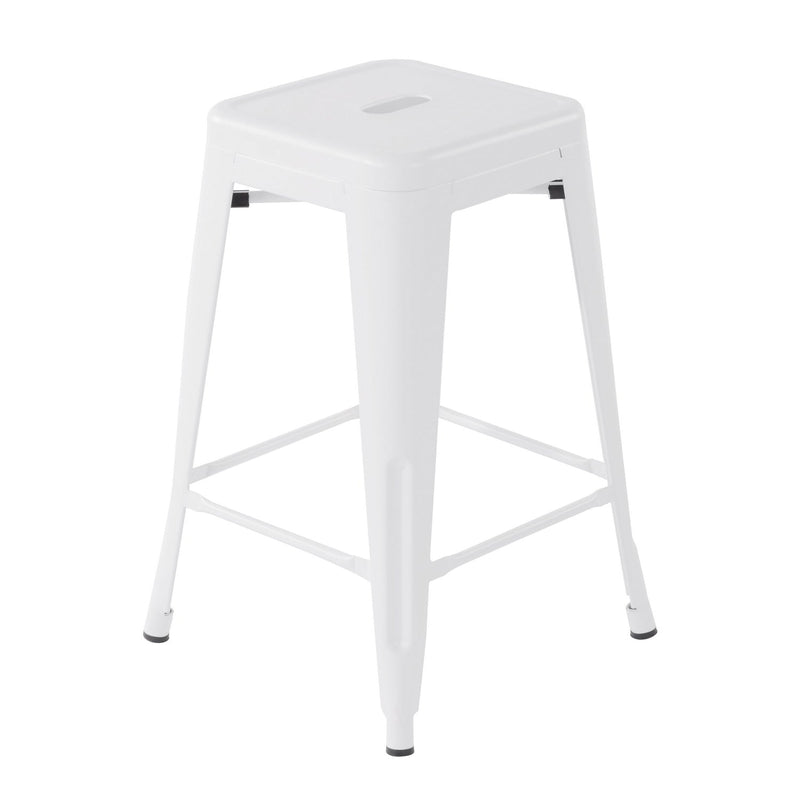 ZOLNES 24 Inch Backless Metal Counter Stools